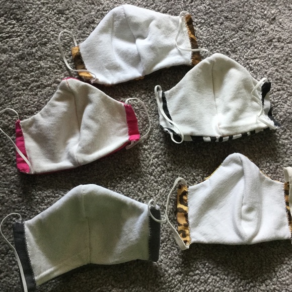 5 Handmade Kids Assorted Washable Face Masks - Picture 8 of 8